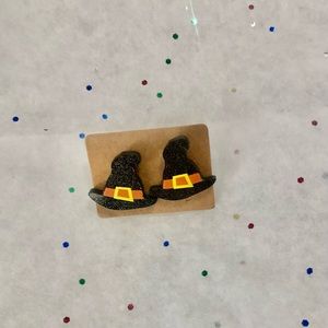 🌟 3 for $15 | Halloween Witch Hat Acrylic Stud Earrings